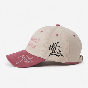 Gorra de Béisbol Bordada con Logotipo Personalizado al por Mayor, Gorra Deportiva de Lujo de 6 Paneles Estructurada de Gamuza Sintética con Letras, 100% Algodón - Product Image 3