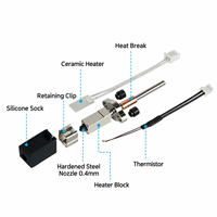 Untuk Ender 3 V3 /V3 Plus Rakitan Hotend Nosel Baja Keras Pengganti Hitam untuk Aksesori Printer 3D Creality