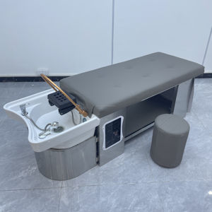 Cama de Champú Moderna de Lujo para Salón de Belleza, Masaje Tailandés, 3 Ajustes de Presión, Lavabo de Cerámica, Esponja de Alta Densidad, para Salón de Uñas <span class=keywords><strong>y</strong></span> <span class=keywords><strong>Hotel</strong></span> - Product Image 2