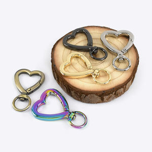 Meetee BF729 In Lega di Zinco Borsa Girevole Anello A Forma di Cuore Primavera Fibbia Borsa Hardware Accessori di Apertura Portachiavi Moschettoni - Product Image 5