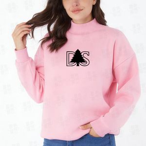 Sudadera de cuello alto de felpa preencogida para mujer, con bordado de toalla personalizado de alta calidad, hombros caídos, ideal para gimnasio, ¡la más vendida! - Product Image 3