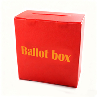 Boîte de vote de donation de charité Suggestion électorale pliable PP panneau creux conteneur de bulletin de vote bureau de vote Portable