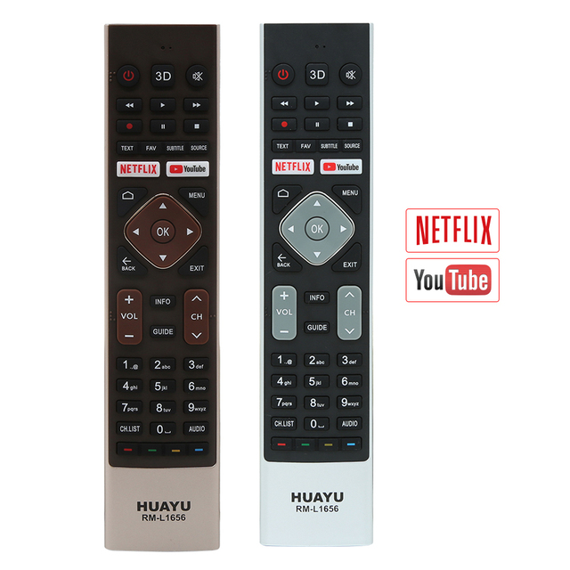 HUAYU RM-L1656 Infrared Universal Remote Replacement for Haier HTR-A18M 55D3550 40D3500M 46 Keys Fixed Code 2 AAA Battery CE