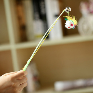 ไม้แหย่แมวของเล่นแบบโต้ตอบสำหรับสัตว์เลี้ยงพร้อมกระดิ่งความเบื่อ - Product Image 1