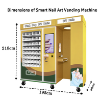 Máquina Expendedora de Impresoras de Arte de Uñas de Autoservicio para Centros Comerciales, Cuerpo de Vidrio Templado, Múltiples Opciones de Pago, Monitoreo Remoto