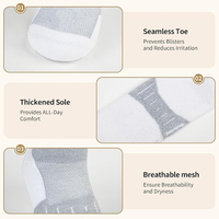 Chaussettes Diabétiques Non Compresives pour Hommes avec Maille Respirante, en Bambou Viscose, Anti-bactériennes, pour Neuropathie Diabétique