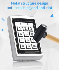 Duy nhất cửa 6 dây không thấm <span class=keywords><strong>n</strong></span>ước độc lập pin bà<span class=keywords><strong>n</strong></span> phím cho khóa điệ<span class=keywords><strong>n</strong></span> kiểm soát truy cập Backlit Bà<span class=keywords><strong>n</strong></span> phím sinh trắc học kiểm soát truy cập - Product Image 6