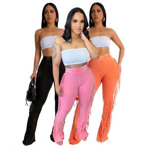 Fabricant Chine Bonne Qualité <span class=keywords><strong>Prix</strong></span> Compétitif Nouvelle Mode Joggers à revers Tricoté Détendu Femmes Loisirs Ménage - Product Image 3