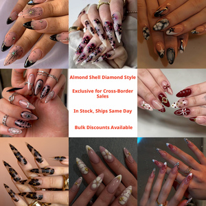 <span class=keywords><strong>Faux</strong></span> <span class=keywords><strong>ongles</strong></span> style Ins, capsules d'<span class=keywords><strong>ongles</strong></span> en forme d'amande avec strass, look haut de gamme pour l'export. - Product Image 2