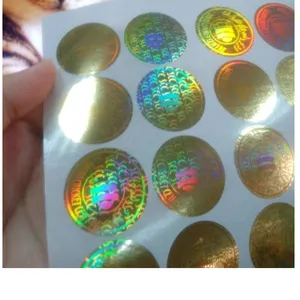 Kunden spezifisch bedrucktes selbst klebendes Aufkleber hologramm, wasserdichter holo graphischer Aufkleber Laser aufkleber mit hoher Qualität
