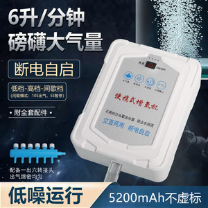 Rechargeable Oxygen Pump For Aquarium Low Noise High Volume With Clear Battery Indicator Light - Product Image 3