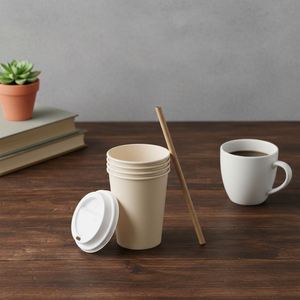 Gobelets en carton personnalisés à paroi simple pour café chaud ou froid, 6oz, 8oz, 9oz, 10oz, 12oz, pour réception de visiteurs, usage unique - Product Image 1