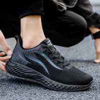 Baskets basses en maille à lacets pour hommes, tendance, semelle souple, respirantes, décontractées, pour la course et le sport