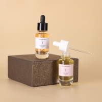 Flacon compte-gouttes en verre cylindrique de 30 ml de qualité supérieure avec base lourde et pipette en caoutchouc pour huile visage et produits de beauté – Service OEM ODM