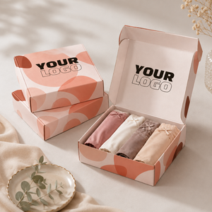Venta al por mayor de fábrica, gran oferta, diseño gratuito, logotipo personalizado, caja de regalo corrugada tipo avión, ecológica, para ropa, lencería femenina - Product Image 3