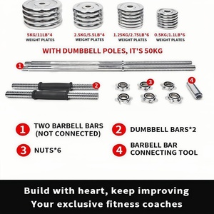 Eco-friendly Adjustable <b>Dumbbell</b> Set Cast Iron Weight Electroplating Plate Weight Home Gym Fitness Exercises Factory Wholesale - Product Image 3