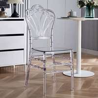 Chaise d'hôtel de haute qualité, chaise de salle à manger moderne transparente, chaise de banquet en acrylique pour événements et mariages, mobilier