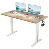 Bureau debout électrique à moteur unique, hauteur réglable, capacité de charge 50 kg, structure métallique moderne