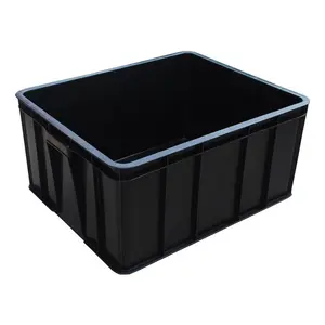 660X400X160mm Esd Container Rectangular Permanent Antistatic Bin Tote Storage Box