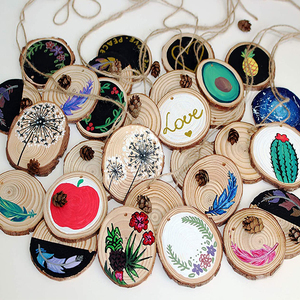 Fette di Legno Naturale Non Trattato Preforato con Corteccia per Artigianato e Fai-<span class=keywords><strong>da</strong></span>-Te, Vendita all'Ingrosso - Product Image 4