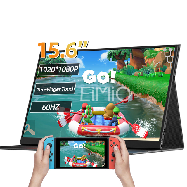 Eimio 15.6" 60Hz IPS USB C External Laptop Screen Extender Portable Monitor with Touch Screen for Laptop Direct Factory OEM ODM
