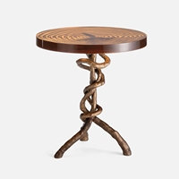 Tables d'appoint en métal de qualité supérieure avec un style artisanal, pieds robustes et plateau lisse pour les maisons modernes