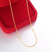 Collier de bureau quotidien plaqué or 14 carats, ultra fin, poli miroir, chaîne serpent, anti-décoloration, vente chaude directe usine, tendance