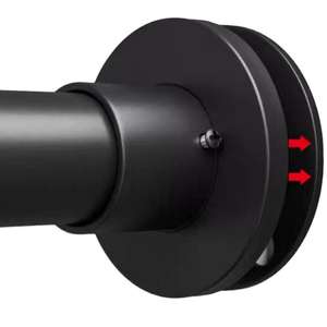 Nouvelle conception, tringle à rideau noire mate, antidérapante, antirouille, sans perçage, télescopique, pour salle de bain, ensembles de tringles à rideau de douche - Product Image 2