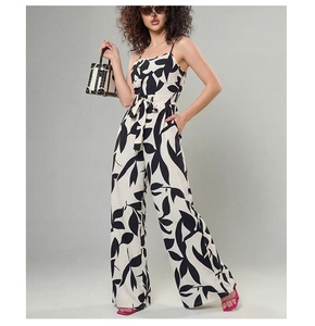Combinaison une pièce d'été à motif zèbre, ample, sans manches, à jambes larges, pour femme, idéale pour les fêtes - Product Image 3