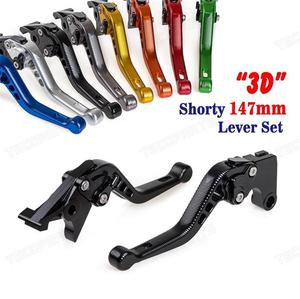 Palanca de Freno y Embrague Corta 3D de Aluminio CNC para Motocicleta Honda, Yamaha, Suzuki, Kawasaki, KTM, Ducati, <span class=keywords><strong>Triumph</strong></span> - Product Image 1