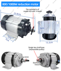 Kit de contrôleur de moteur à aimants permanents sans balais CC 48V 800W avec interrupteur à bouton, accélérateur, indice de protection IP54, montage sur panneau pour modification mécanique - Product Image 3