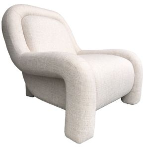 Fauteuil d'appoint moderne en tissu bouclé, fauteuil rembourré moelleux, fauteuil lounge minimaliste pour salon - Product Image 3