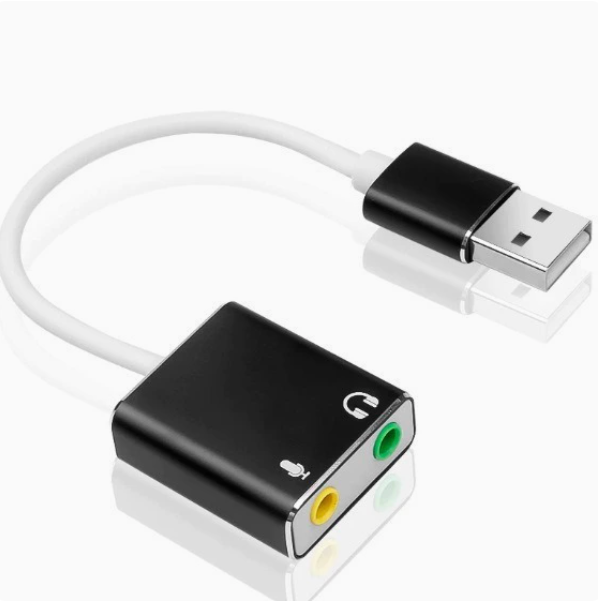 USB Cable Sound Card Aluminum Alloy 7.1 USB External Independent Plug and Play Driver-free Computer Usb Sound Card