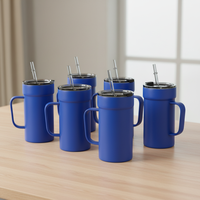 En stock, tasse à café en acier inoxydable sans BPA de 450 ml, gobelet isotherme sous vide, tasse à lait, café, thé avec poignée