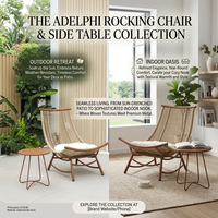 Fauteuil à bascule Meiqi moderne et confortable, résistant aux intempéries, avec structure en acier carbone, durable, léger, écologique, blanc, pour usage hôtelier