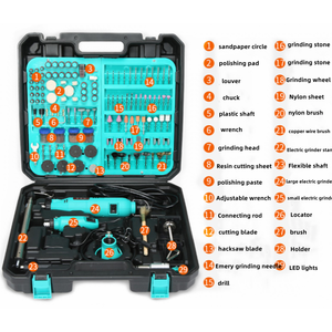 350PC מהירות מתכווננת מיני מכונת שחיקה בשילוב 130w רב פונקציה שחיקה כלי 12V תכשיטים מכונת חריטה - Product Image 4