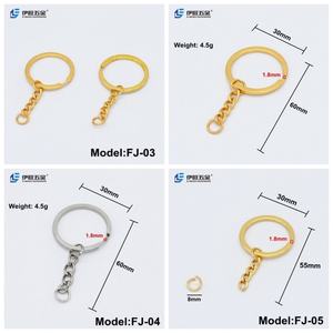 YIWANG al por mayor: Piezas de plata para llaveros con anillas abiertas y conectores, cadena de llavero dividida para manualidades y joyería DIY - Product Image 5