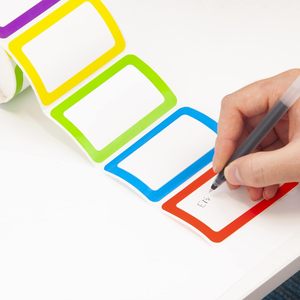 Dính Đồng bằng tên tag nhãn dán tấm cho văn phòng trường học đầy màu sắc biên giới có thể ghi trống nhận dạng Sticker - Product Image 3