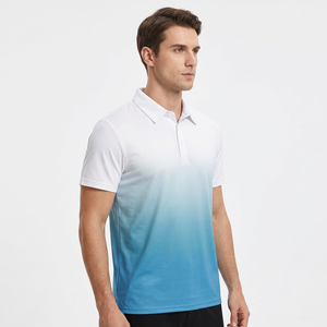 Polo dégradé pour homme, manches courtes, en coton tricoté, décontracté, pour le golf - Product Image 4