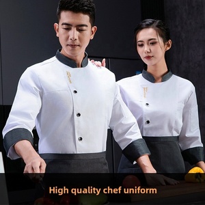 Delantales DE TRABAJO DE Chef de manga larga para Otoño e Invierno para hombres y mujeres, nuevos uniformes de cocina de talla grande para catering, restaurante, cocina tejida - Product Image 3