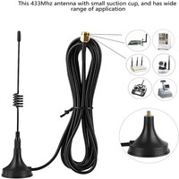 Antena Eksternal 5G Omnidirectional 5 DBi High Gain LTE/GPRS/GSM/3G/4G Full Band Male Suction Cup untuk Penerimaan dan Transmisi WiFi.