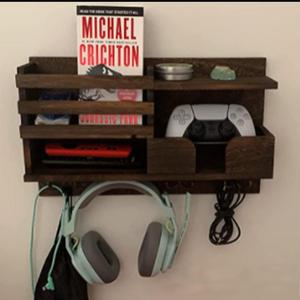 Mộc mạc bằng gỗ tường kệ với vải móc cho lối vào Organizer Coat Key mail chủ cho phòng khách - Product Image 2