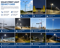 Farola LED Solar DC de 6W, IP66, Certificación CCC, CE, RoHS, Batería Lifepo4, Aluminio, Garantía de 5 Años, para Carreteras, Jardines, Paredes