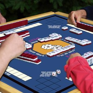 Nappe de Mahjong Bleue Nine-Marsh 31,5'x31,5' – Housse Antidérapante pour Mahjong, Poker, Tuiles, Dominos – Tapis de Table pour Jeux de Société - Product Image 3