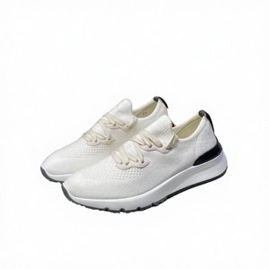 Chaussures plates classiques en cuir véritable tricotées pour hommes, toutes saisons, printemps, été, automne, à lacets, décontractées, douces, confortables, respirantes - Product Image 1