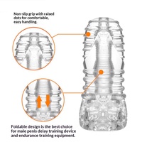 Godet de masturbation pour homme, modèle avion, pour adultes, à quatre niveaux de stimulation, avec canal de simulation transparent et visible, toucher doux et confortable