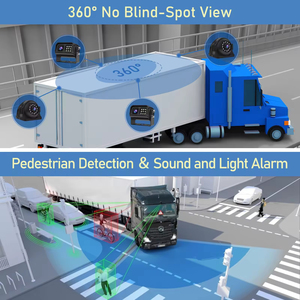 10,1-Zoll-Kabel-Weitwinkelkamerasystem mit Touchscreen-BSD-Rückfahr hilfe und TV-DVR-Monitor für die Fahrzeugs icherheit - Product Image 2