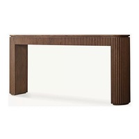 Table d'entrée en bois massif de chêne américain, table de rangement minimaliste de style français pour salon, armoire décorative vintage pour couloir