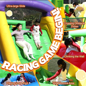 Pista <span class=keywords><strong>de</strong></span> Obstáculos Inflable Comercial para Niños, Colorida, Interactiva y Divertida, Ideal para Entretenimiento en el Patio Trasero - Product Image 3