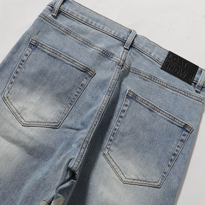Nuovo bestseller blu SHDWS <span class=keywords><strong>Jeans</strong></span> pantaloni in Denim da uomo e da donna di alta qualità - Product Image 6